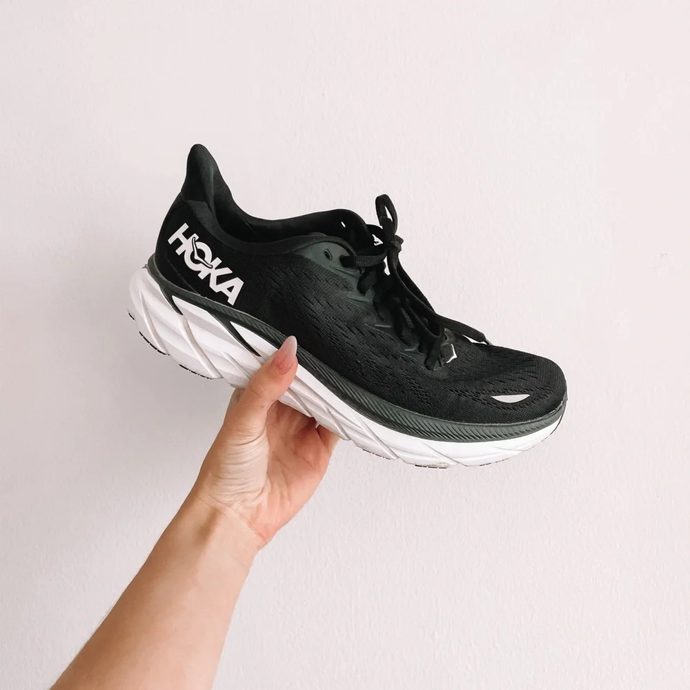 HOKA Black Clifton 8 Sneakers!!